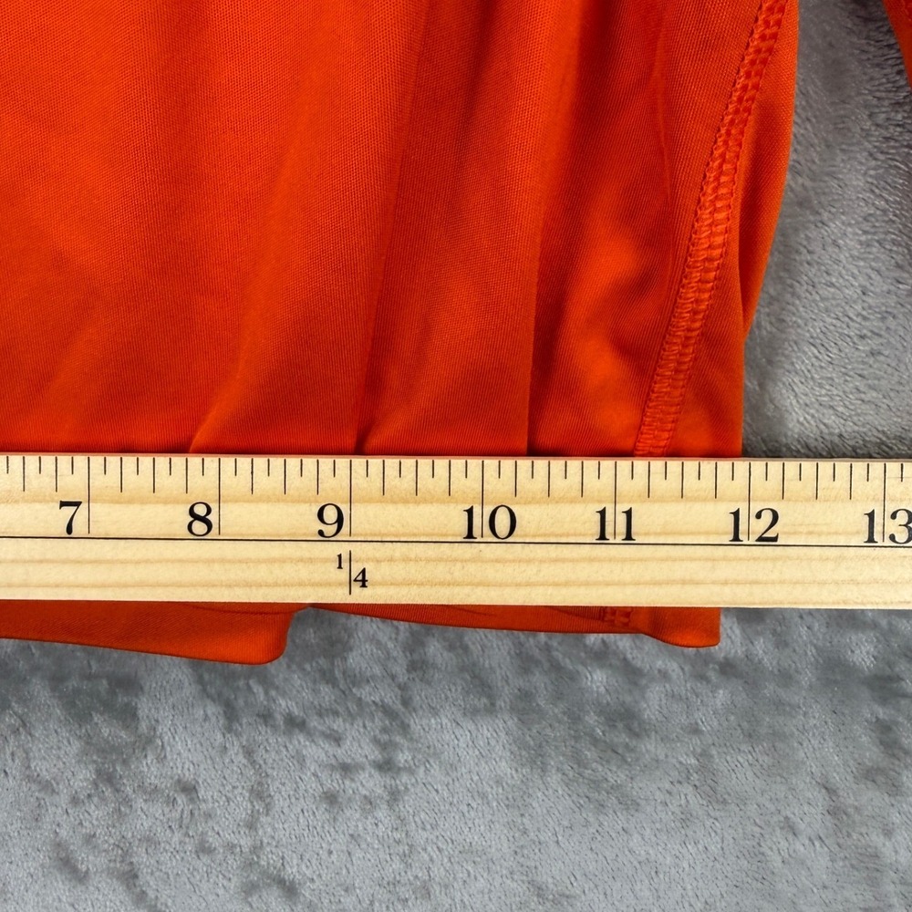 Nike Dri-FIT Mens Orange Athletic Basketball Shorts Large Elastic Waist Swoosh - Picture 6 of 8